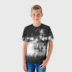Футболка детская Мрачный лес - туман, цвет: 3D-принт — фото 2