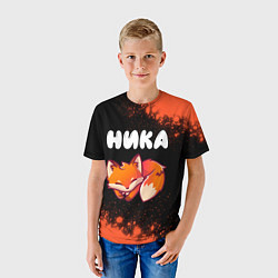 Футболка детская Ника ЛИСИЧКА Краска, цвет: 3D-принт — фото 2