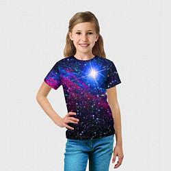 Футболка детская Открытый космос Star Neon, цвет: 3D-принт — фото 2