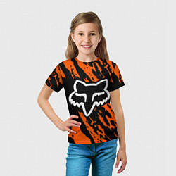 Футболка детская FOX MOTOCROSS ORANGE, цвет: 3D-принт — фото 2