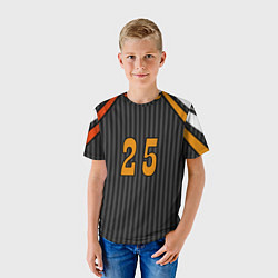 Футболка детская Комбинированный полосатый спортивный узор, цвет: 3D-принт — фото 2