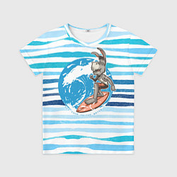 Футболка детская Ослик Серфинг, цвет: 3D-принт