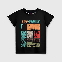 Футболка детская SPY X FAMILY СЕМЬЯ ШПИОНА ВСЕ, цвет: 3D-принт