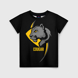 Футболка детская Cougar - пума, цвет: 3D-принт