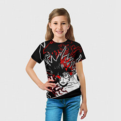 Футболка детская АСТА ЧЕРНЫЙ КЛЕВЕР, цвет: 3D-принт — фото 2