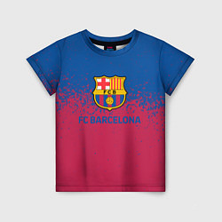 Футболка детская Fc barcelona, цвет: 3D-принт