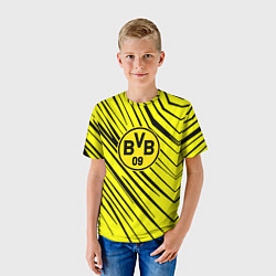 Футболка детская Borussia боруссия абстрактный фон желтый, цвет: 3D-принт — фото 2
