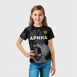 Футболка детская Арина Россия Медведь, цвет: 3D-принт — фото 2