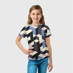 Футболка детская Изометрическая Мозаика, цвет: 3D-принт — фото 2