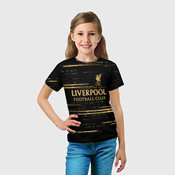 Футболка детская Liverpool в золотом цвете, цвет: 3D-принт — фото 2