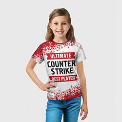 Футболка детская Counter Strike: красные таблички Best Player и Ult, цвет: 3D-принт — фото 2