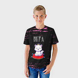 Футболка детская Вера КОШКА Краска, цвет: 3D-принт — фото 2