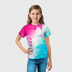 Футболка детская Exeed Neon Gradient, цвет: 3D-принт — фото 2