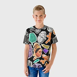 Футболка детская Underground pattern Fashion trend, цвет: 3D-принт — фото 2