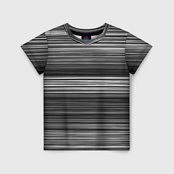 Футболка детская Black and white thin stripes Тонкие полосы, цвет: 3D-принт