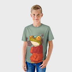 Футболка детская Лягуха с мафоном, цвет: 3D-принт — фото 2