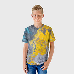 Футболка детская Извержение Красок, цвет: 3D-принт — фото 2