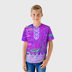 Футболка детская Славянская рубаха с разводами, цвет: 3D-принт — фото 2