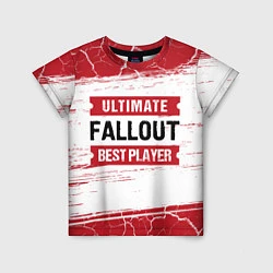 Футболка детская Fallout: красные таблички Best Player и Ultimate, цвет: 3D-принт