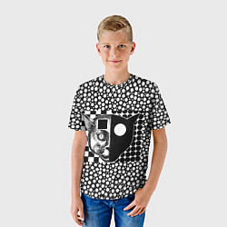 Футболка детская Кот одноглазый, цвет: 3D-принт — фото 2