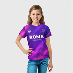 Футболка детская Roma Legendary Sport Grunge, цвет: 3D-принт — фото 2