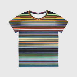 Футболка детская Абстрактное множество разноцветных линий, цвет: 3D-принт
