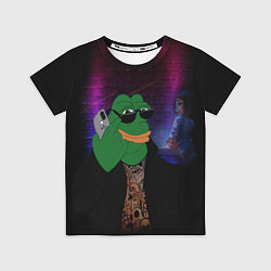 Футболка детская Pepe Frog в клубе, цвет: 3D-принт