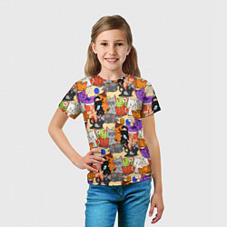 Футболка детская Котики-такие котики, цвет: 3D-принт — фото 2