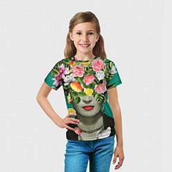 Футболка детская Фрида Кало - Арт Портрет, цвет: 3D-принт — фото 2