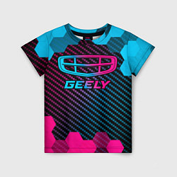 Футболка детская Geely - neon gradient, цвет: 3D-принт