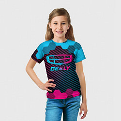 Футболка детская Geely - neon gradient, цвет: 3D-принт — фото 2