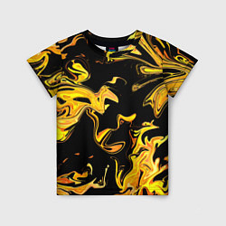 Детская футболка Огненная лава флюид