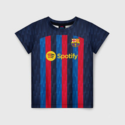 Футболка детская Барселона форма 20222023, цвет: 3D-принт