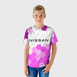 Футболка детская Nissan pro racing: символ сверху, цвет: 3D-принт — фото 2