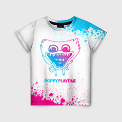 Футболка детская Poppy Playtime neon gradient style, цвет: 3D-принт