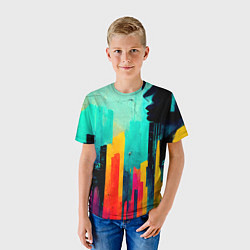 Футболка детская Уличный гранж стиль, цвет: 3D-принт — фото 2