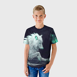 Футболка детская Магическая волчица, цвет: 3D-принт — фото 2