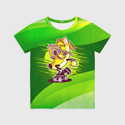 Футболка детская Банан катится на скейте, цвет: 3D-принт
