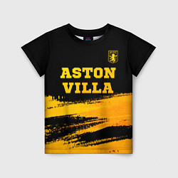 Детская футболка Aston Villa - gold gradient: символ сверху