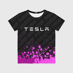 Футболка детская Tesla pro racing: символ сверху, цвет: 3D-принт