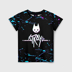 Футболка детская Stray - краска - neon, цвет: 3D-принт
