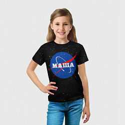 Футболка детская Маша Наса космос, цвет: 3D-принт — фото 2