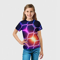 Футболка детская Магическая неоновая броня, цвет: 3D-принт — фото 2