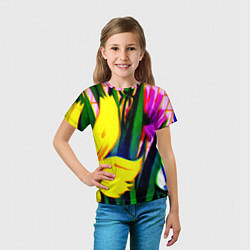 Футболка детская Цветочный букет для женщин, цвет: 3D-принт — фото 2