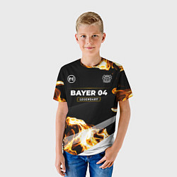 Футболка детская Bayer 04 legendary sport fire, цвет: 3D-принт — фото 2
