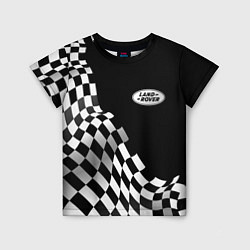 Футболка детская Land Rover racing flag, цвет: 3D-принт