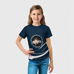 Футболка детская Billie Eilish - Абстракция, цвет: 3D-принт — фото 2