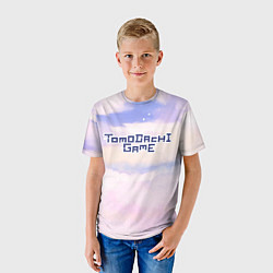 Футболка детская Tomodachi Game sky clouds, цвет: 3D-принт — фото 2