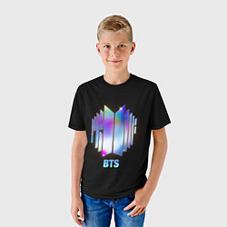 Футболка детская BTS gradient logo, цвет: 3D-принт — фото 2