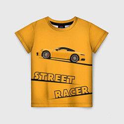 Футболка детская Желтая машинка street racer, цвет: 3D-принт